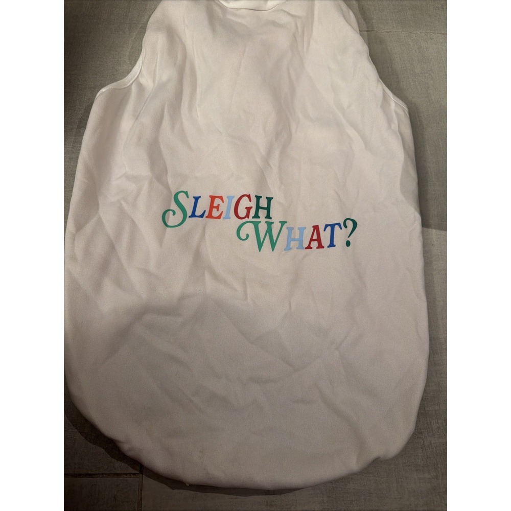 Wondershop Pet Sweatshirt Dog Sleigh What Christmas Shirt White XL
